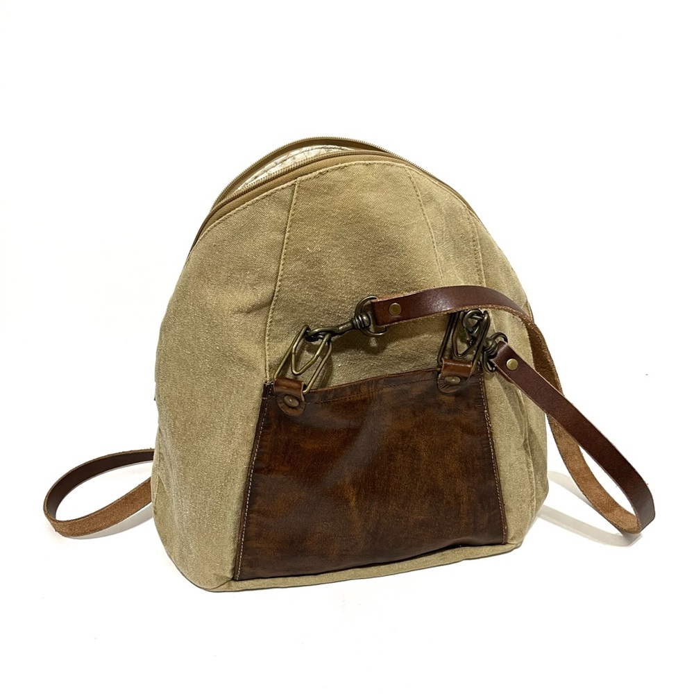 Mona B Oversized Canvas an Leather Bag